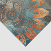 Decoupage Faux Mixed Media Patina Verbrand Sinaasa Tissuepapier (Detail)