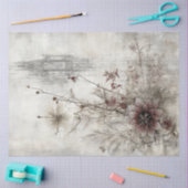 Decoupage Faux Wall Kerstdecor Tissuepapier (Craft)