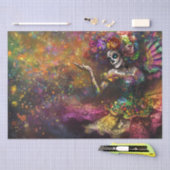 Decoupage Feestelijke Dia de los Muertos Dancer Tissuepapier (Craft)