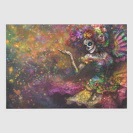 Decoupage Feestelijke Dia de los Muertos Dancer Tissuepapier