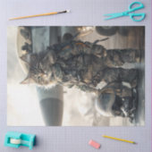 Decoupage Feline Cat Air Force Pilot in Camouflage Tissuepapier (Craft)