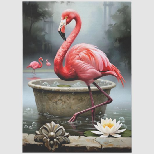 Decoupage Flamingo Collection Tissuepapier (Voorkant)