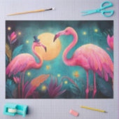 Decoupage Flamingo Heather Vuurvliegjes Liefdesver Tissuepapier (Craft)