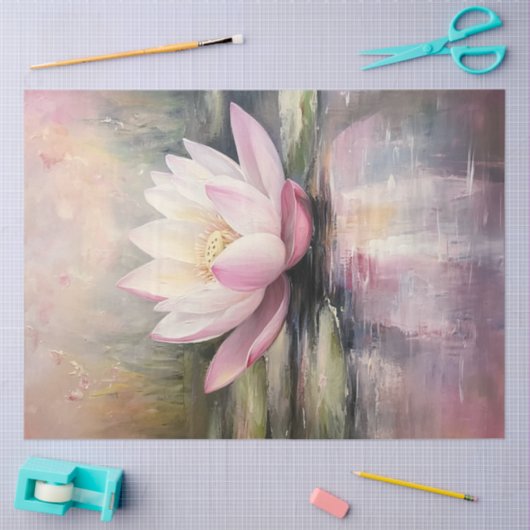 Decoupage Floating Lotus Wateroppervlak Tissuepapier (Craft)