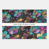 Decoupage Floral Drawer Front 29x8 Purple Gold Inpakpapier Vel (Voorkant 2)