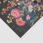 Decoupage Floral Fantasy Bloemen Goud Zwart R 131 Tissuepapier (Detail)