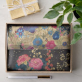 Decoupage Floral Fantasy Bloemen Goud Zwart R 131 Tissuepapier (Geschenk)
