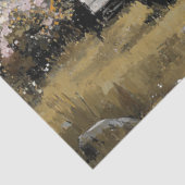 Decoupage Floral Wagon and White Barn  Tissuepapier (Detail)