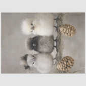 Decoupage Fluffy Chicks op een Branch Tissuepapier (Voorkant)