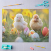 Decoupage Fluffy Chicks Pastel Kleuren Pasen Tissuepapier (Craft)