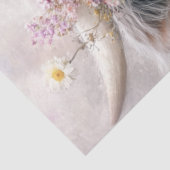 Decoupage Fluffy Highland Koe Crown Flowers Tissuepapier (Detail)