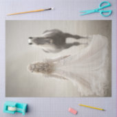 Decoupage Fluisteringen van Bruiloftsdame & Paard Tissuepapier (Craft)
