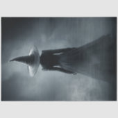 Decoupage Foggy Witch Silhouette Halloween Tissuepapier (Voorkant)