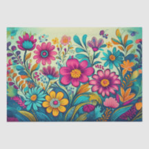 Decoupage - Folk Art Flowers - Tissue Paper