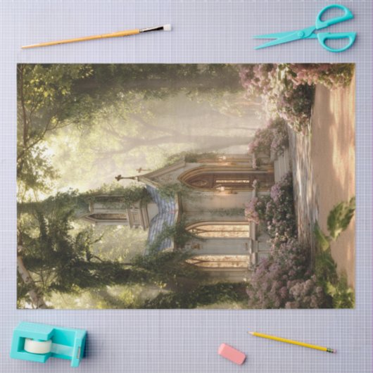 Decoupage Forest Chapel Gothic Sprookje Tissuepapier (Craft)