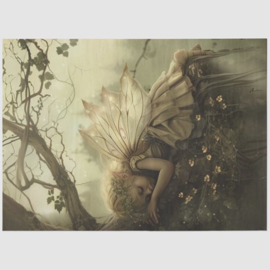 Decoupage Forest Fairy Magische Natuur Tissuepapier (Voorkant)