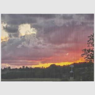 Decoupage fotografie harten in de lucht voor Judi Tissuepapier