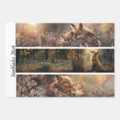 Decoupage Fox Forest Scenes Handsaw Panels Inpakpapier Vel (Voorkant 3)