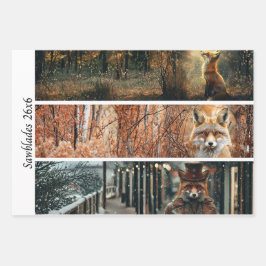Decoupage Fox Forest Scenes Handsaw Panels  Inpakpapier Vel