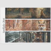 Decoupage Fox Forest Scenes Handsaw Panels  Tissuepapier (Voorkant)