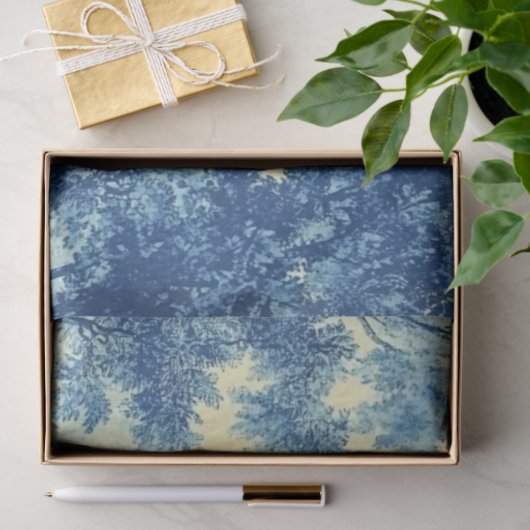 Decoupage Frans landschap Blauw Wit Palet Tissuepapier (Geschenk)