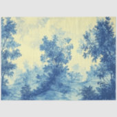 Decoupage Frans landschap Blauw Wit Palet Tissuepapier (Voorkant)