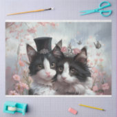 Decoupage  Frans Mr & Mrs Cats Tissuepapier (Craft)