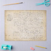 Decoupage Frans OUD script Tissuepapier (Craft)