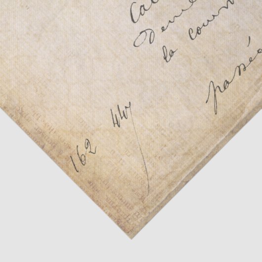 Decoupage Frans OUD script Tissuepapier (Detail)