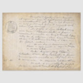 Decoupage Frans OUD script Tissuepapier (Voorkant)