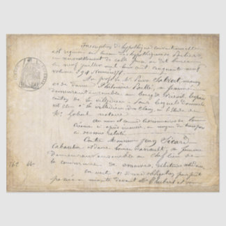 Decoupage Frans OUD script Tissuepapier