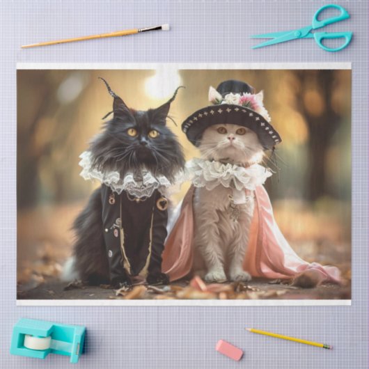 Decoupage Franse katten Mystique & Hertogin Tissuepapier (Craft)