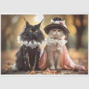 Decoupage Franse katten Mystique & Hertogin Tissuepapier