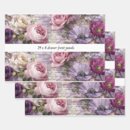 Decoupage Frontpaneel Franse Landelijke Bloemen Inpakpapier Vel