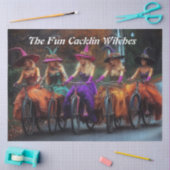 Decoupage Fun Cackling Levendige geklede heksen Tissuepapier (Craft)