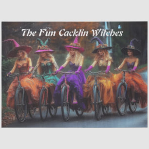 Decoupage Fun Cackling Levendige geklede heksen Tissuepapier