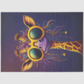 Decoupage Funky Giraffe Yellow Sunglasses A Diva Tissuepapier (Voorkant)