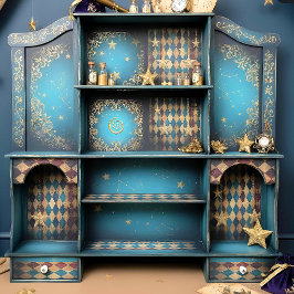 Decoupage Furniture Tissue Stars Tissuepapier