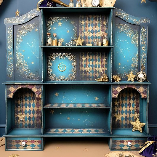 Decoupage Furniture Tissue Stars Tissuepapier