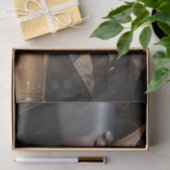 Decoupage - Gangster één oog kat met oog patch - Tissuepapier (Geschenk)