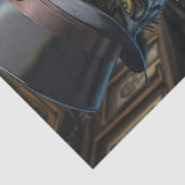 Decoupage - Gangster één oog kat met oog patch - Tissuepapier (Detail)