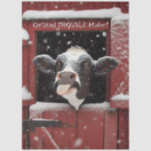 Decoupage Gecertificeerde Onruststoker COW Farmhou Tissuepapier (Voorkant)