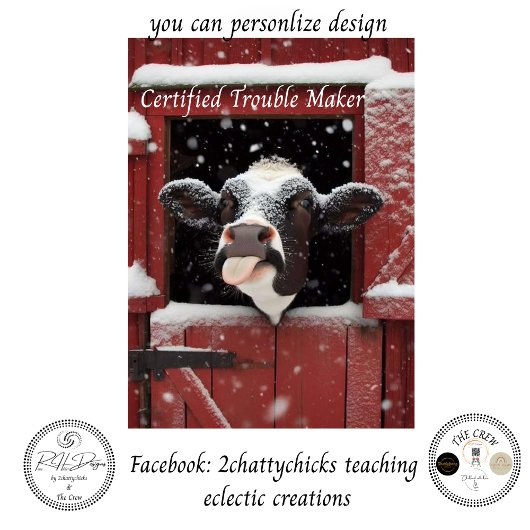 Decoupage Gecertificeerde Onruststoker COW Farmhou Tissuepapier