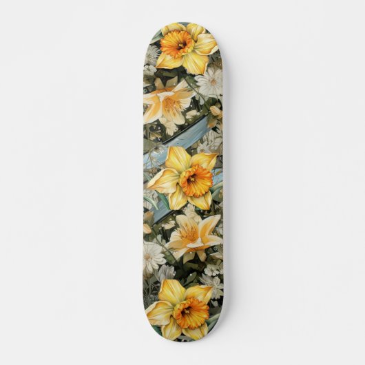 Decoupage  Geïnspireerd Daffodil Skateboard (Voorkant)