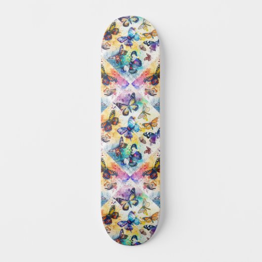 Decoupage geïnspireerd vlinder collage skateboard (Voorkant)