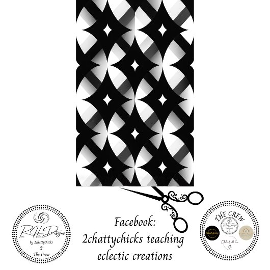 Decoupage Geometric Black White Abstract Pattern Tissuepapier