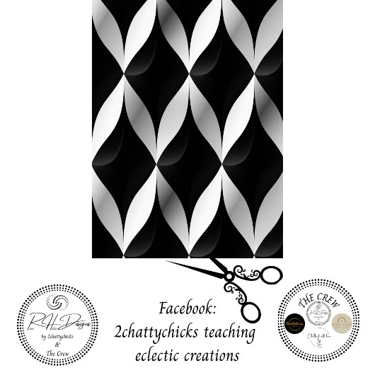 Decoupage Geometric Black White Patterns Contrast Tissuepapier