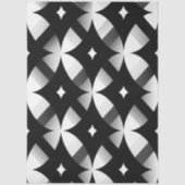 Decoupage Geometrisch Zwart Wit Abstract Patroon Tissuepapier (Voorkant)