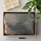 Decoupage Geschilderd Zwart Hengst Paard Skelet Tissuepapier (Geschenk)