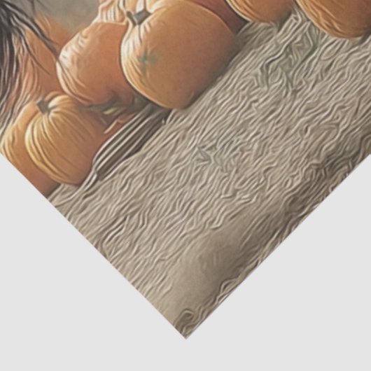 Decoupage Geschilderd Zwart Hengst Paard Skelet Tissuepapier (Detail)